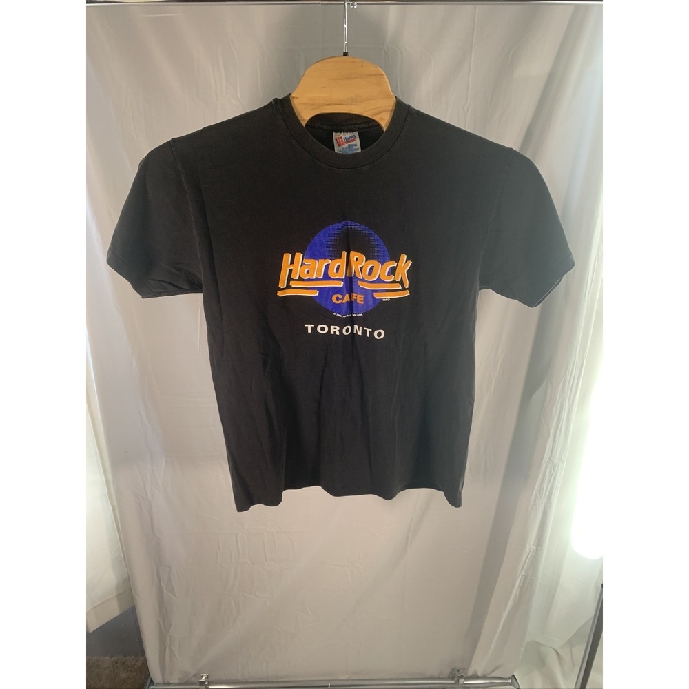 Vintage Hard Rock Cafe 80's Toronto Canada  T Shirt Size L Single Stitch Hanes